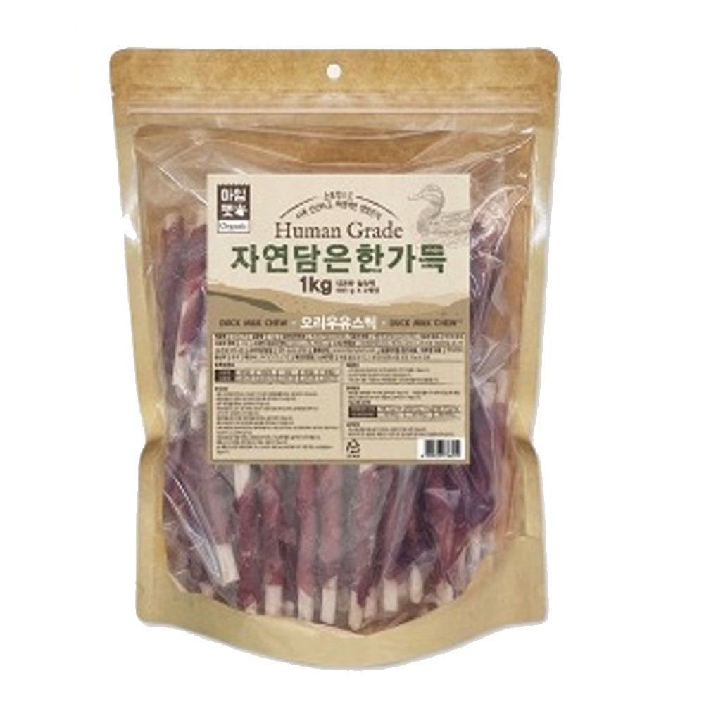 아임펫 강아지 간식 자연담은 한가득 1kg 오리스틱