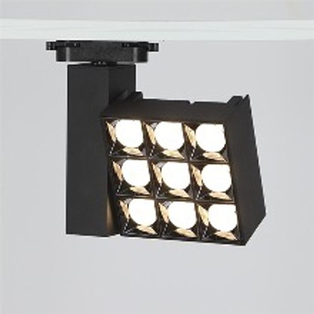 LED 에코 서치 COB 스포트 9구 30W 레일등 블랙 레