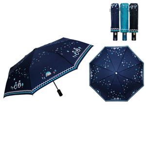 아이티알,NE 3단 전자동 폰지원단 펭귄 캐릭터 휴대용 방풍 우산