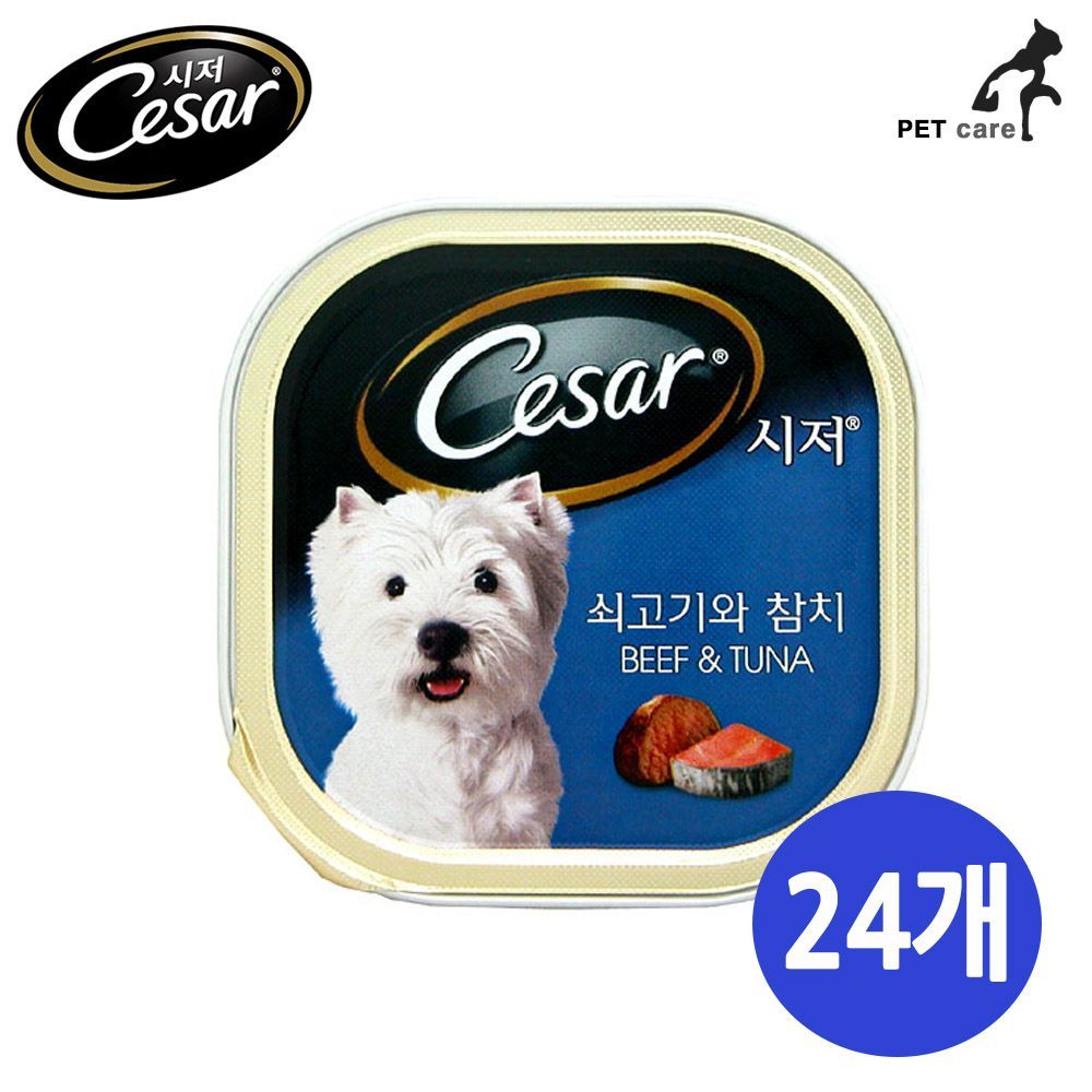 시저캔 쇠고기와 참치 1박스 24개
