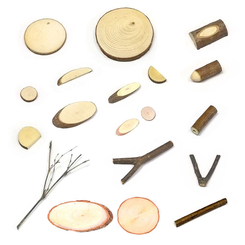 자연나무 조각 만들기 공예공작 재료 - 18종(대용량)