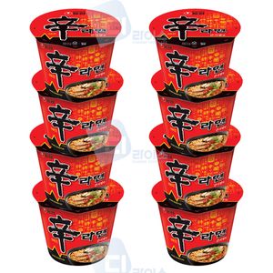 신라면 큰사발 114g 8개 큰컵 얼큰한 컵라면 간식