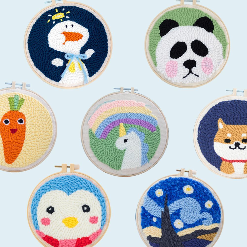 펀치 자수 니들 기본 패키지 데이 세트 DIY 취미