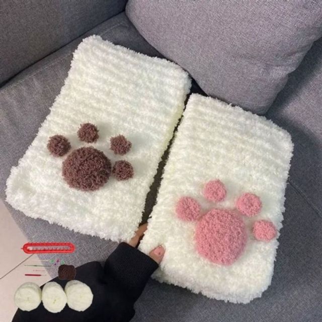 캐시미어 머플러 목도리 DIY 손뜨기 고양이