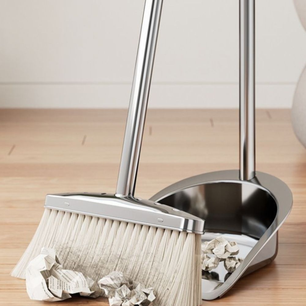 스텐 빗자루 쓰레받기 세트 미용실 카페 현관 청소