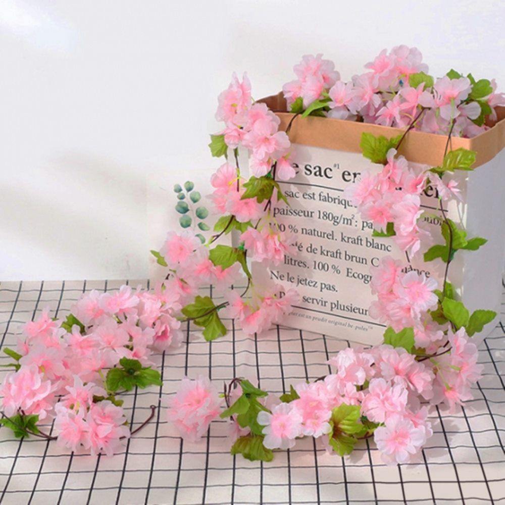 IS-SA 블룸 벚꽃 조화 넝쿨 2p세트(라이트핑크)