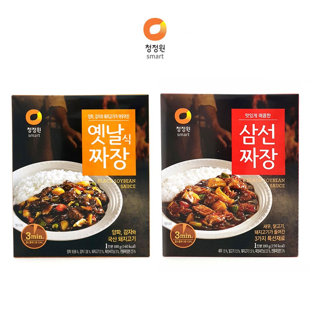 청정원 옛날식 짜장180g / 매콤 삼선짜장/ 간편식품