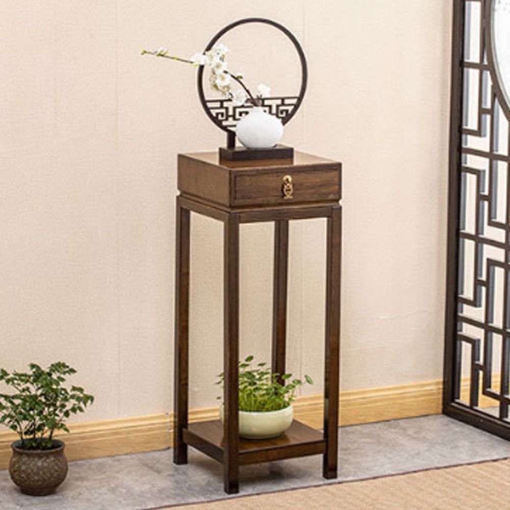 서랍형 대나무 화분진열대 81cm