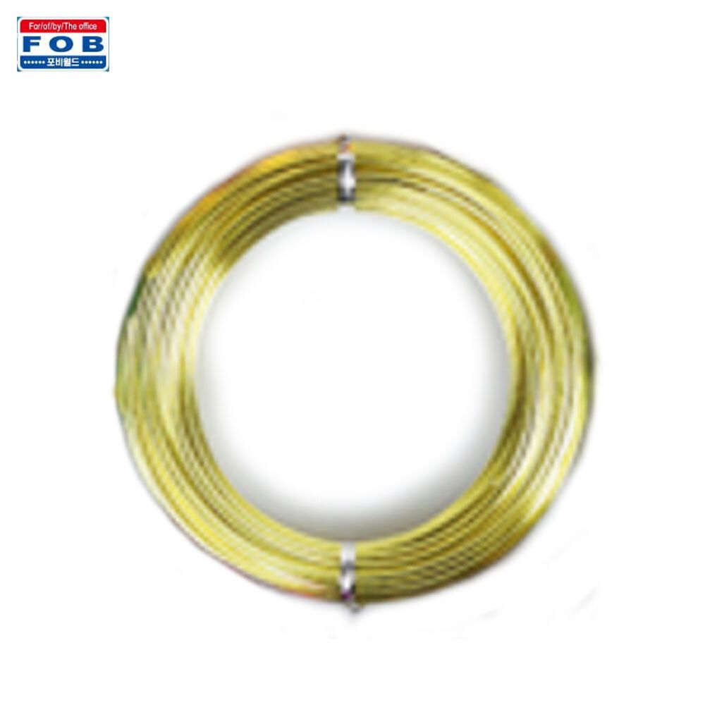 포비 와이어 공예 칼라철사 두께 3.0mm x 6.4M 노랑