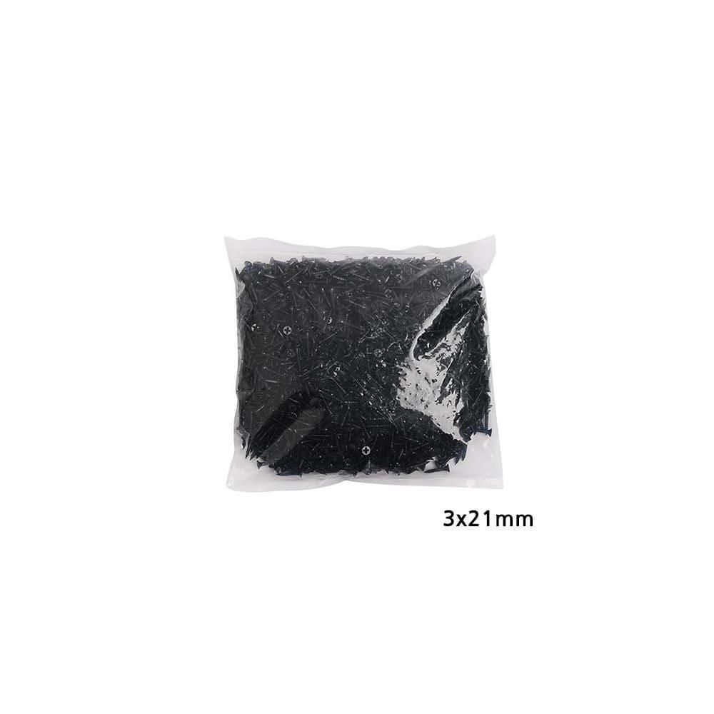 다용도 3mm 피스 나사못 2000개입 길이 21mm 흑색