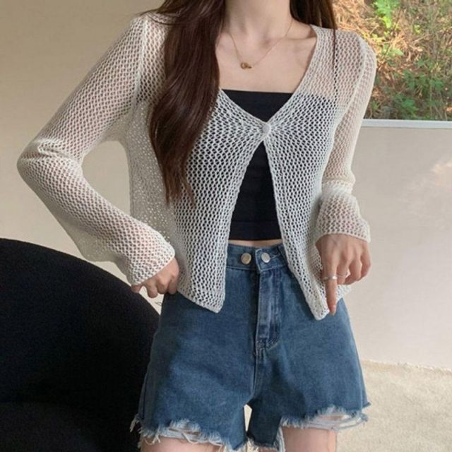 여름 활용하기 간절기 기본 좋은 데이 시스루 메쉬 가