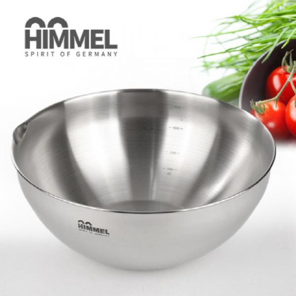 HIMMEL 힘멜 대형믹싱볼32cm 스텐레스 눈금 비빔그릇