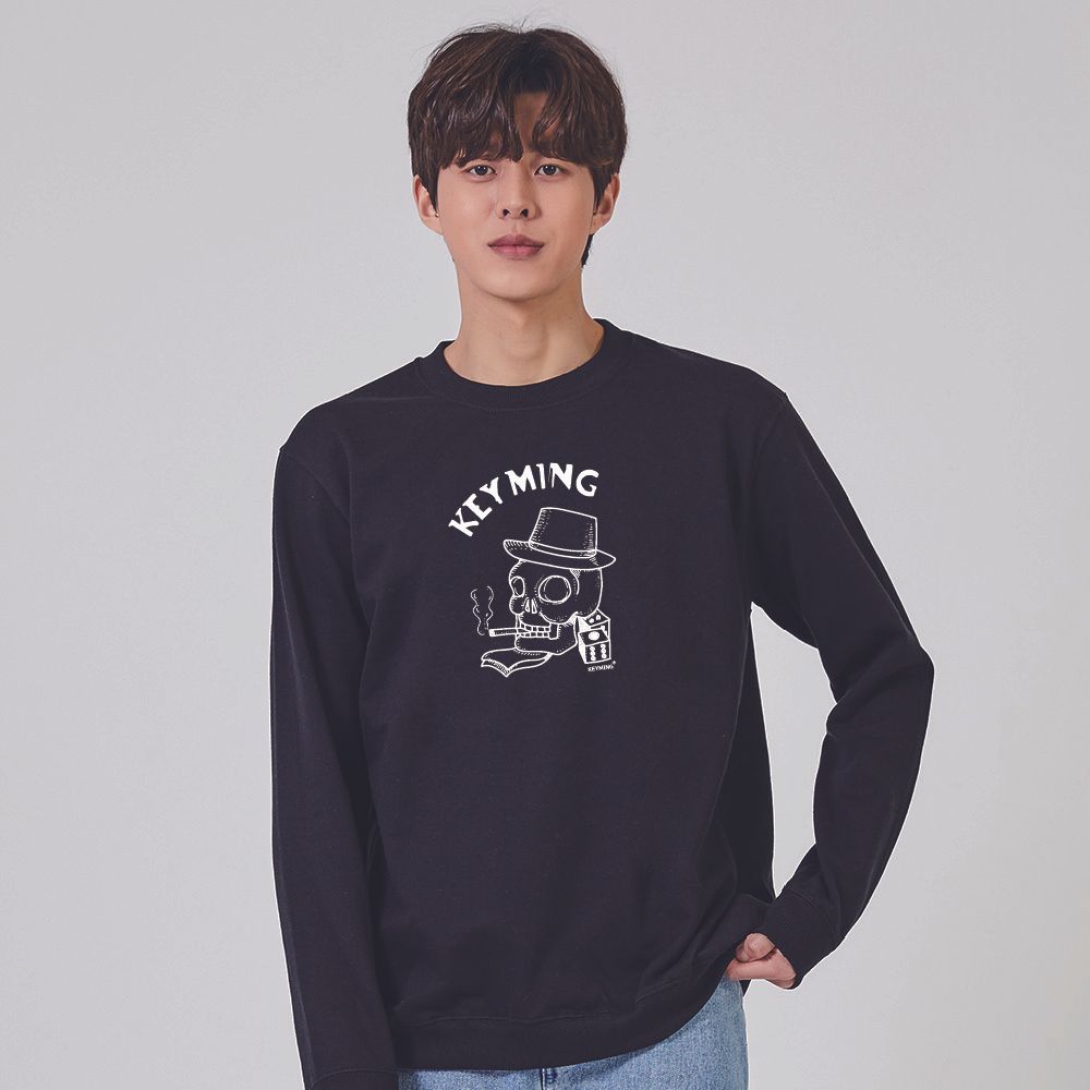 키밍 Skull 해골유니크맨투맨 오버핏 후드티