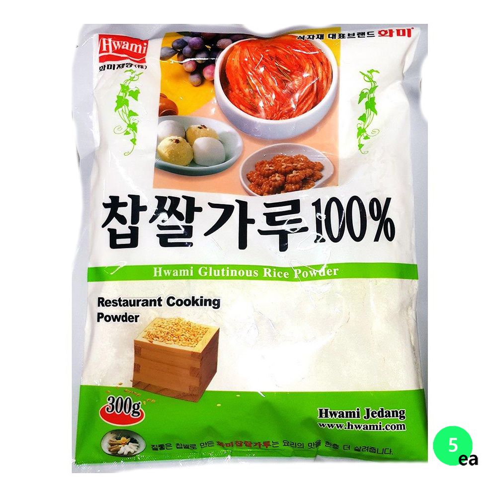 화미제당 찹쌀가루 찹쌀분 가루 300gX5