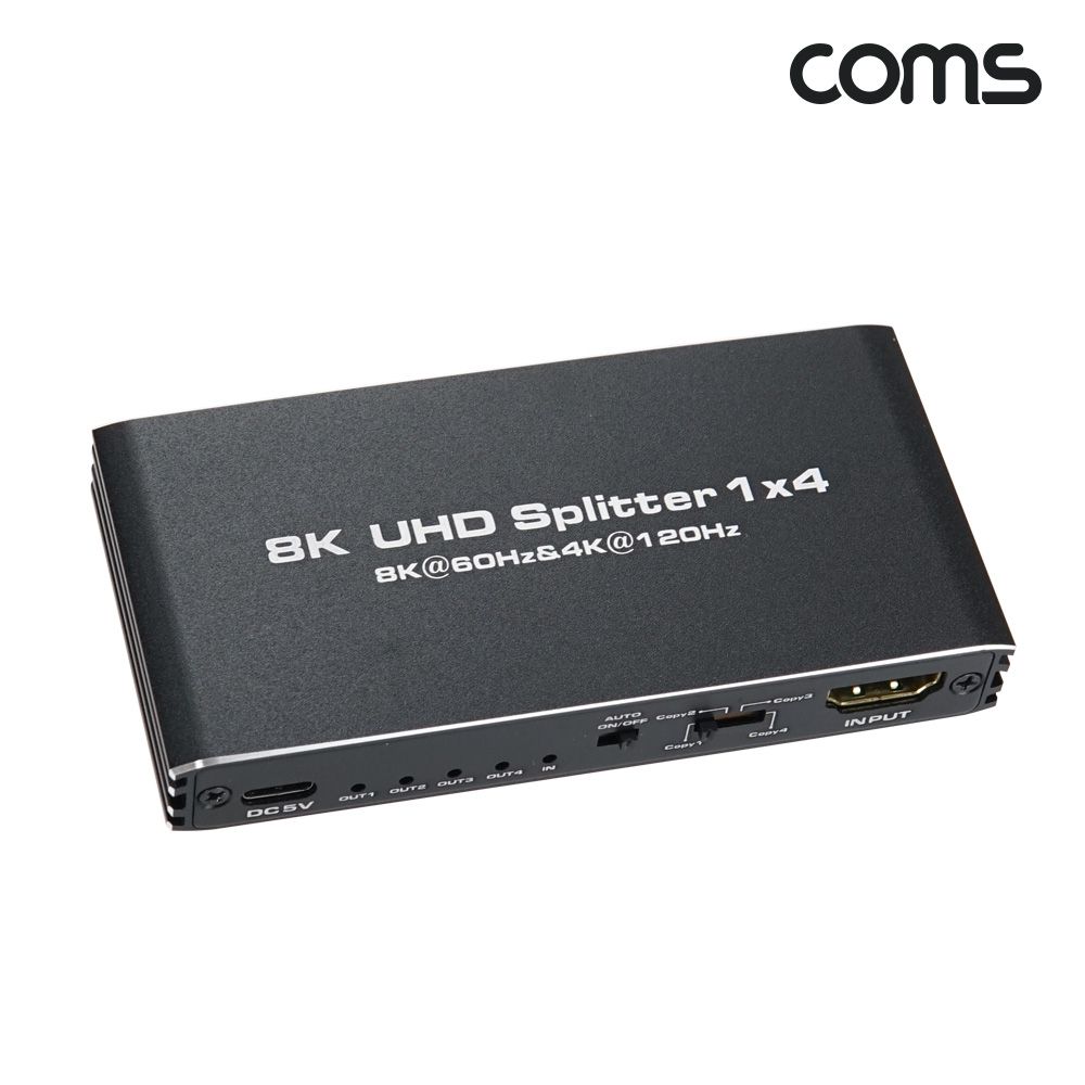 Coms HDMI 분배기 2.1 1 4 8K EDID 수동스위치