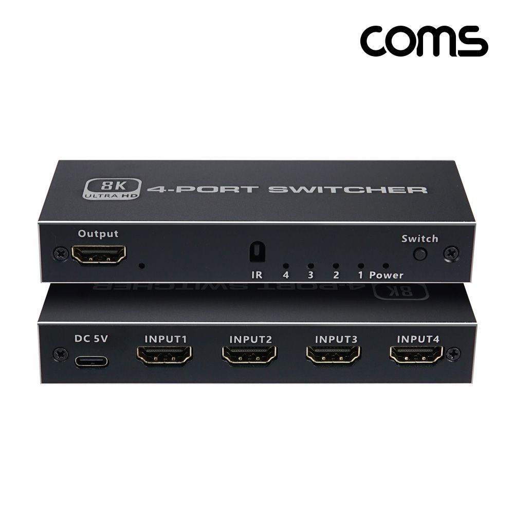 Coms HDMI 4대1 선택기 8K 60Hz 4입력