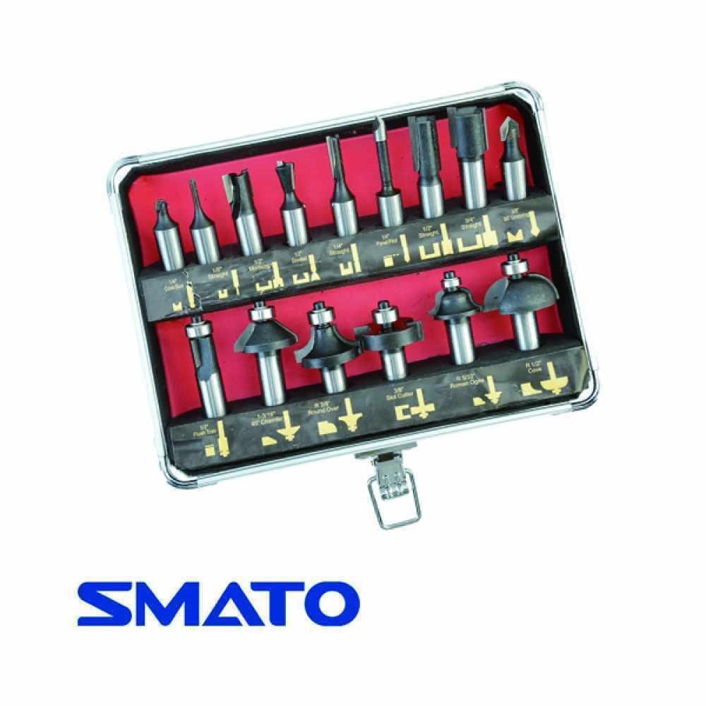 루터빗트 세트 15pcs 루터기용 비트 SM-RB1215 루터