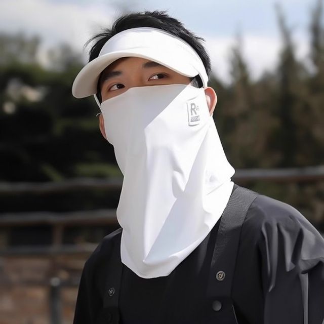 마스크 선바이저 모자 자외선 게이터 차단 세트