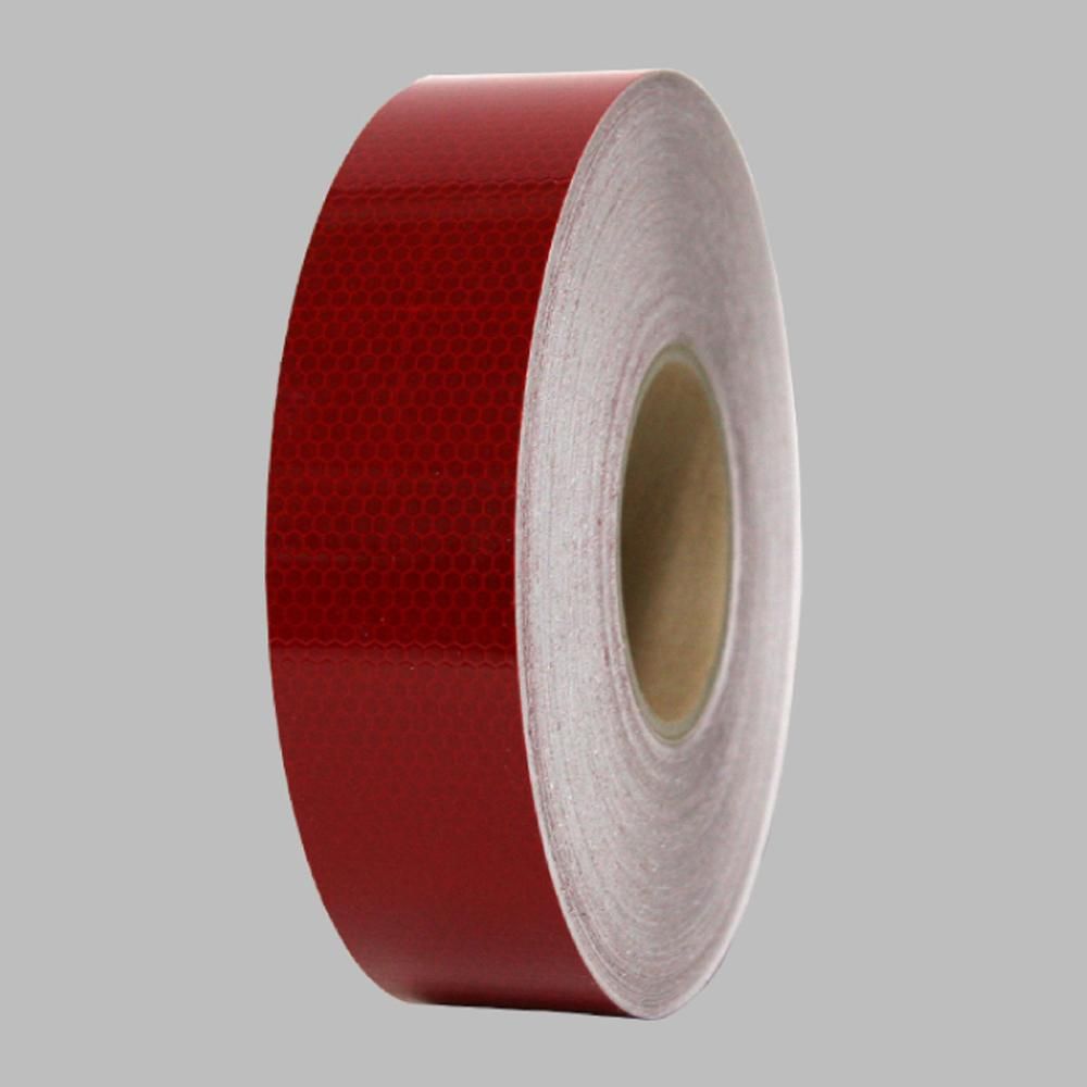 무늬 반사 테이프 50mm x 50M 적색 표시 야간작업 안