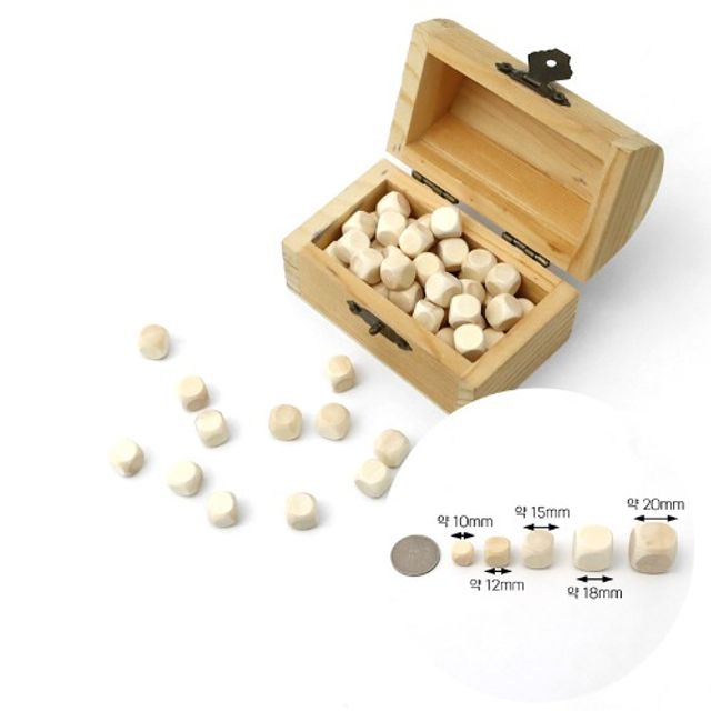 원목 우드공기 사각알10mmX10mm 500개입x1봉