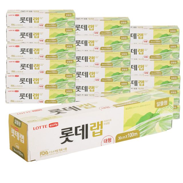 (BOX)롯데랩(pvc )30cm x 100M_20개입