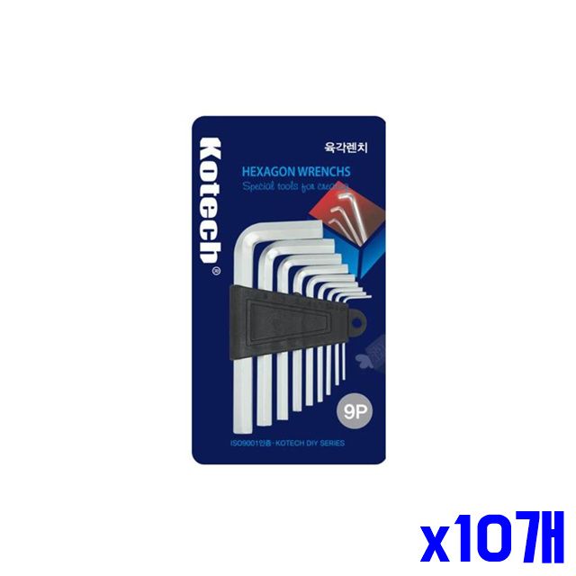 x10개 공구렌치 높은 강도 수도관작업 렌치 육각 9P