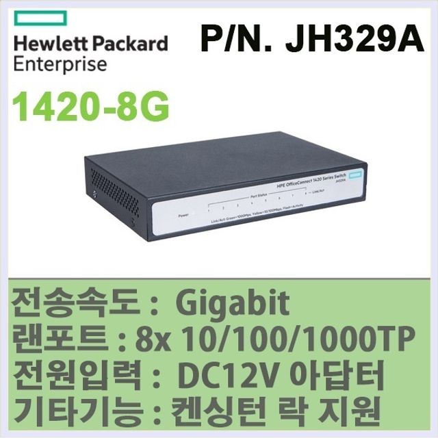 1420-8G 8포트기가허브 가정 및 사무실 기가랜구성