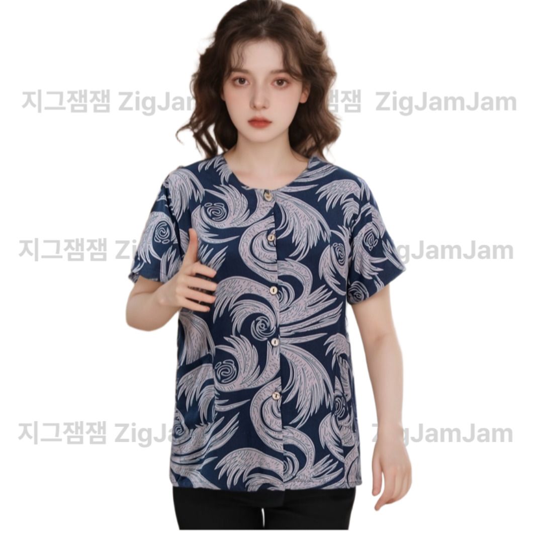 지그잼잼 빅맘 셔츠 엄마옷 4060 빅사이즈 60대 중년