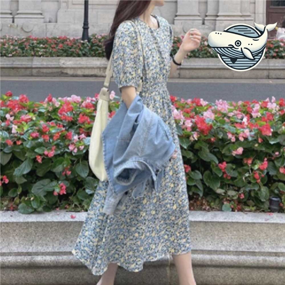 여름 여친룩 플라워 반팔 원피스 편안한