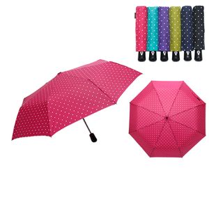 아이티알,NE 3단 전자동 컬러 폰지원단 도트무늬 휴대용 패션 우산