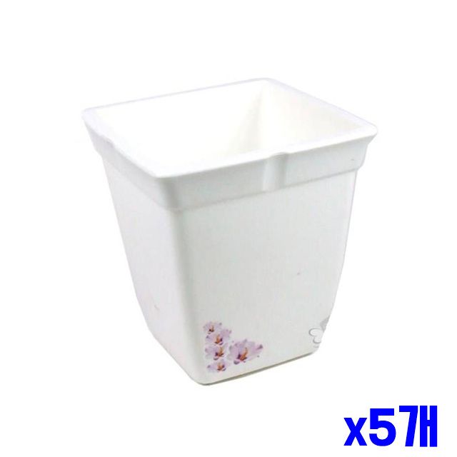 17.5x17.5x18.8cm x5개 화분용기 정사각 화분