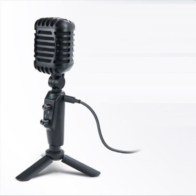 볼륨조절 USB 콘덴서 마이크 탁상용 가벼운 마이크 1