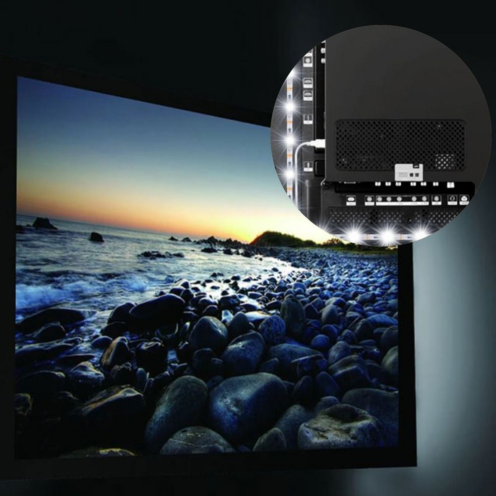 WHITE LED 계단 옷장 무드라이트 SMD2835 TV 스트립 1