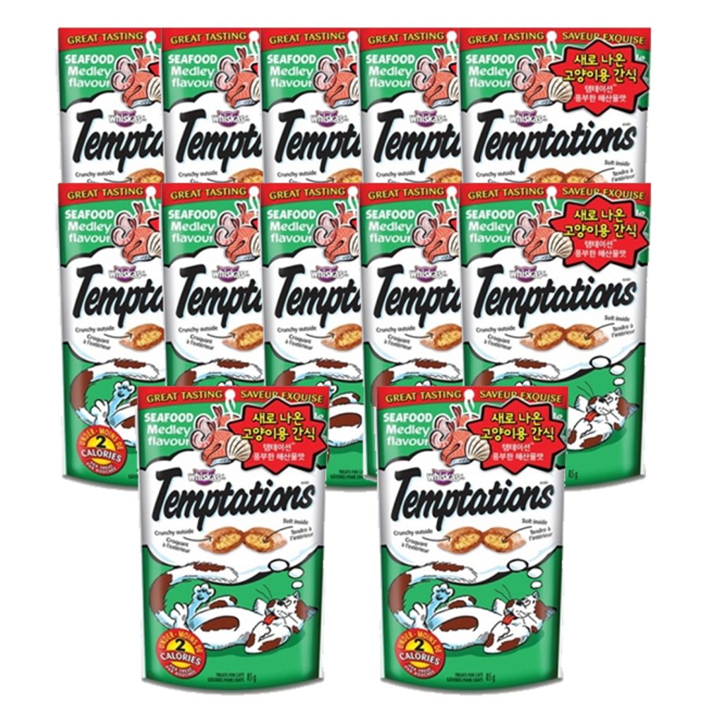 고양이 템테이션 해산물맛 75g 12P 반려묘 과자 간식