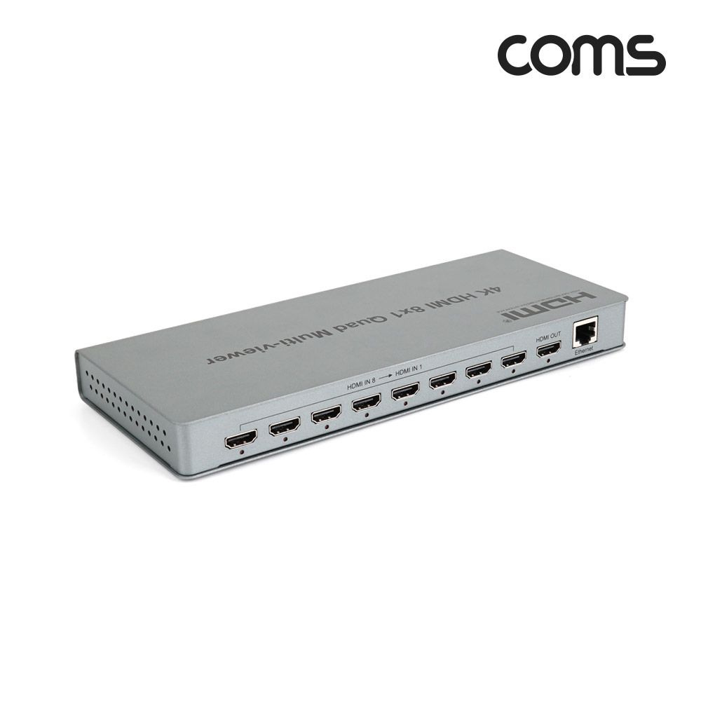 Coms HDMI 멀티뷰어 화면분할기 8x1 리모콘포함