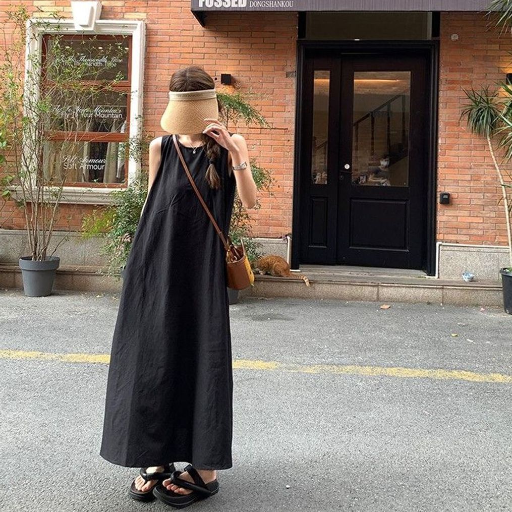 비치룩 데일리룩 여행룩 민소매 루즈핏 바캉스룩