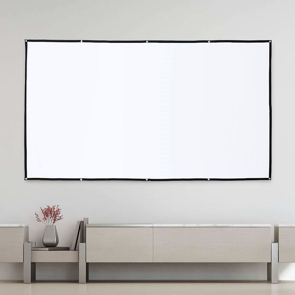 휴대용 빔스크린 16대9비율 265x150cm 캠핑 공원 발표
