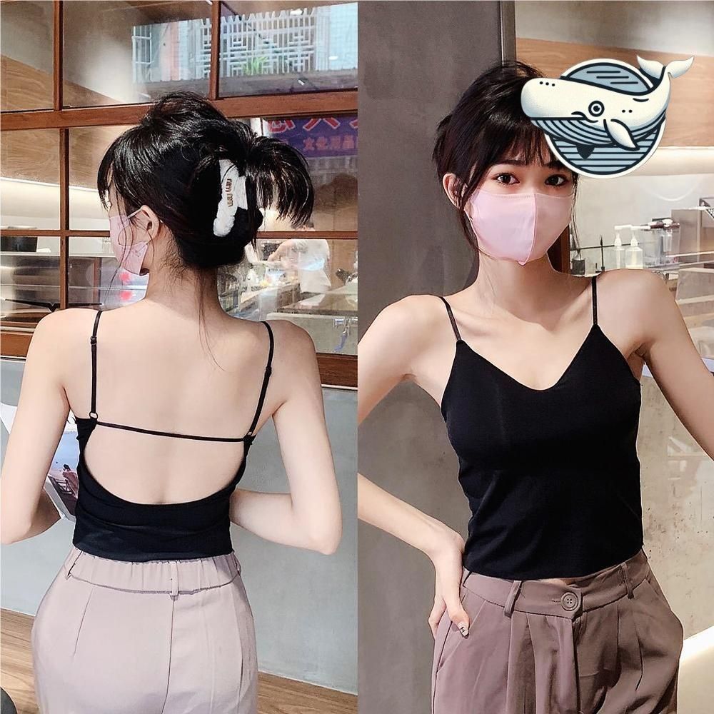 여름 슬리브 여유핏 크롭탑 세련된 나시티 블랙