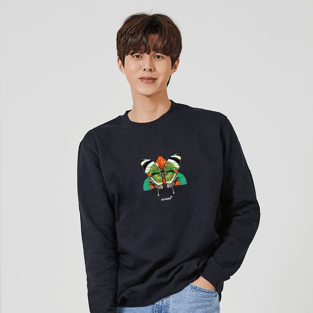 키밍 나비 버터 플라이 그래픽 맨투맨코디 후드티