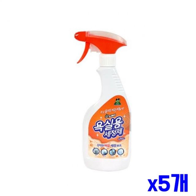 물때 찌든때 욕실용 세정제 650ml x5개 청소세제