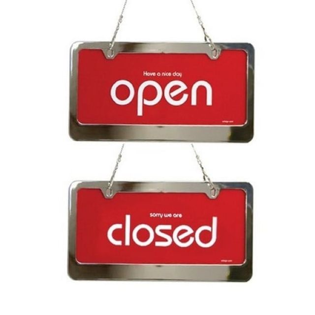 아트사인 OPEN CLOSED(스텐) 적 7803 표지판