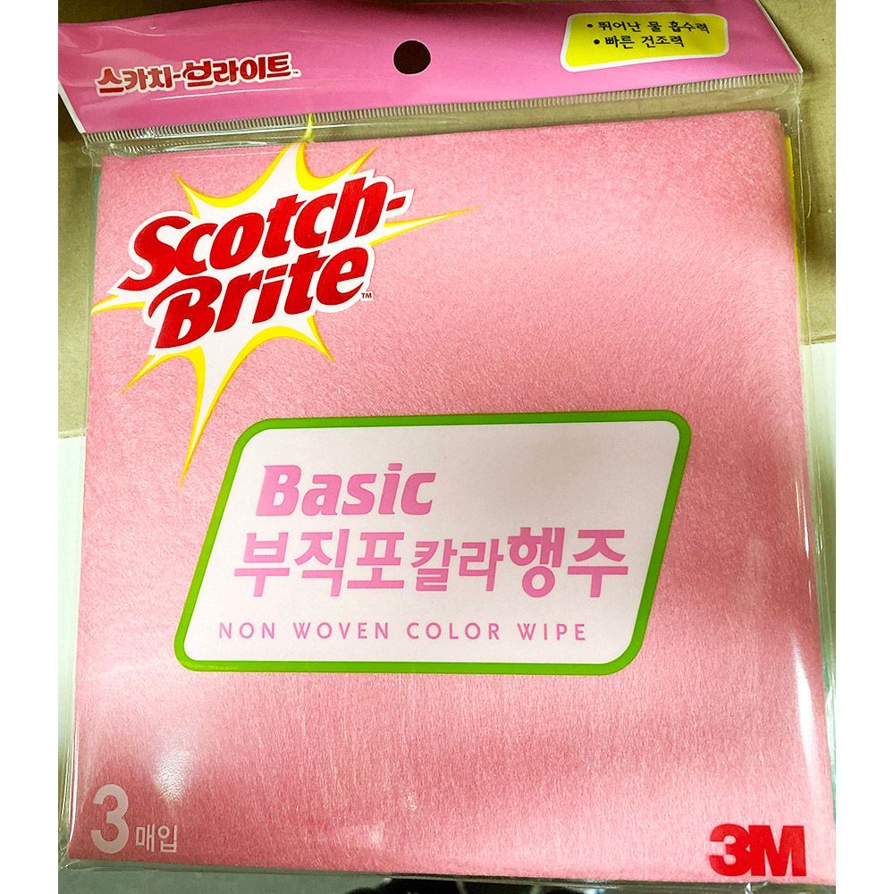 칼라행주(스카치 부직포 3P 30x30)X10개