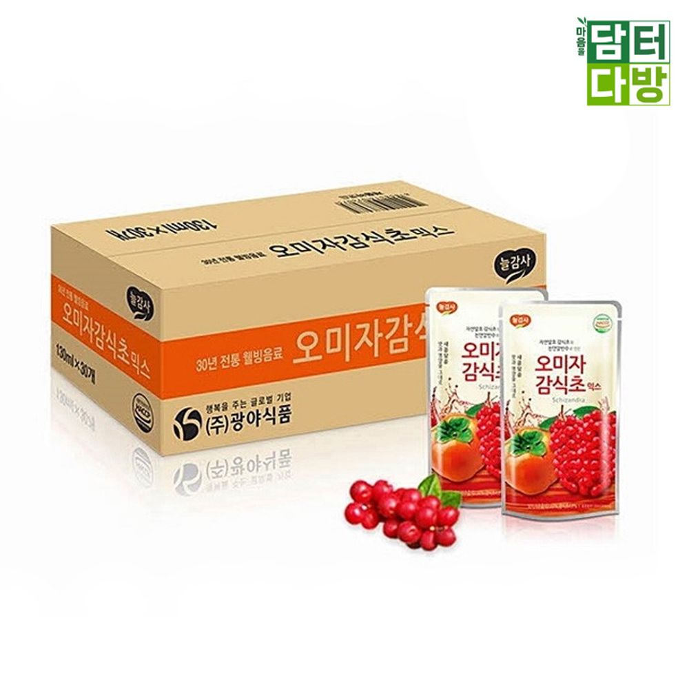 광야식품 오미자감식초 파우치 130ml 1BOX(30개입)