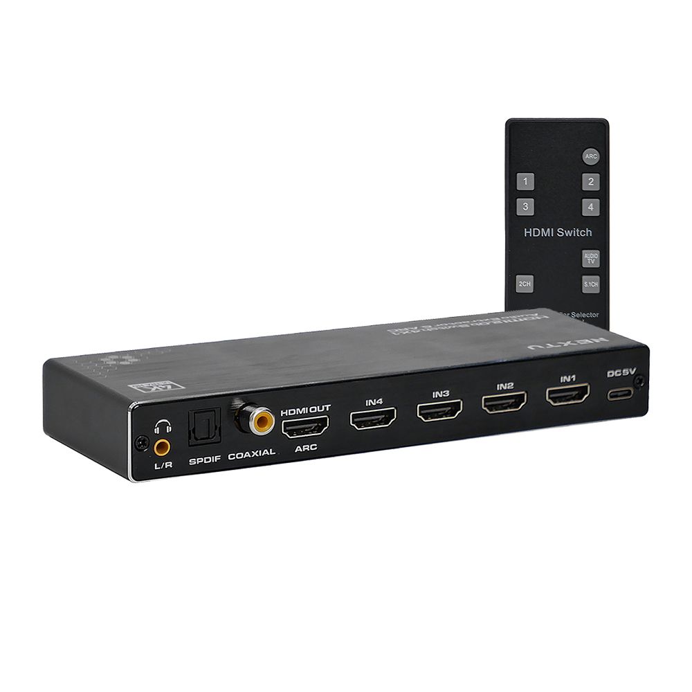 4x1 HDMI2.0분배기 4K ARC 광케이블 동축 리모컨조작