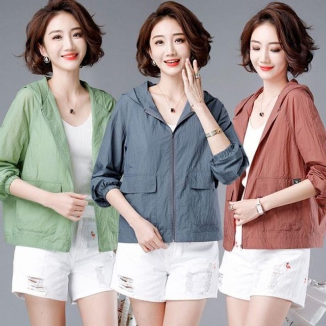 여성 바람막이 크롭 기본 초경량 데이 봄 여름 가을
