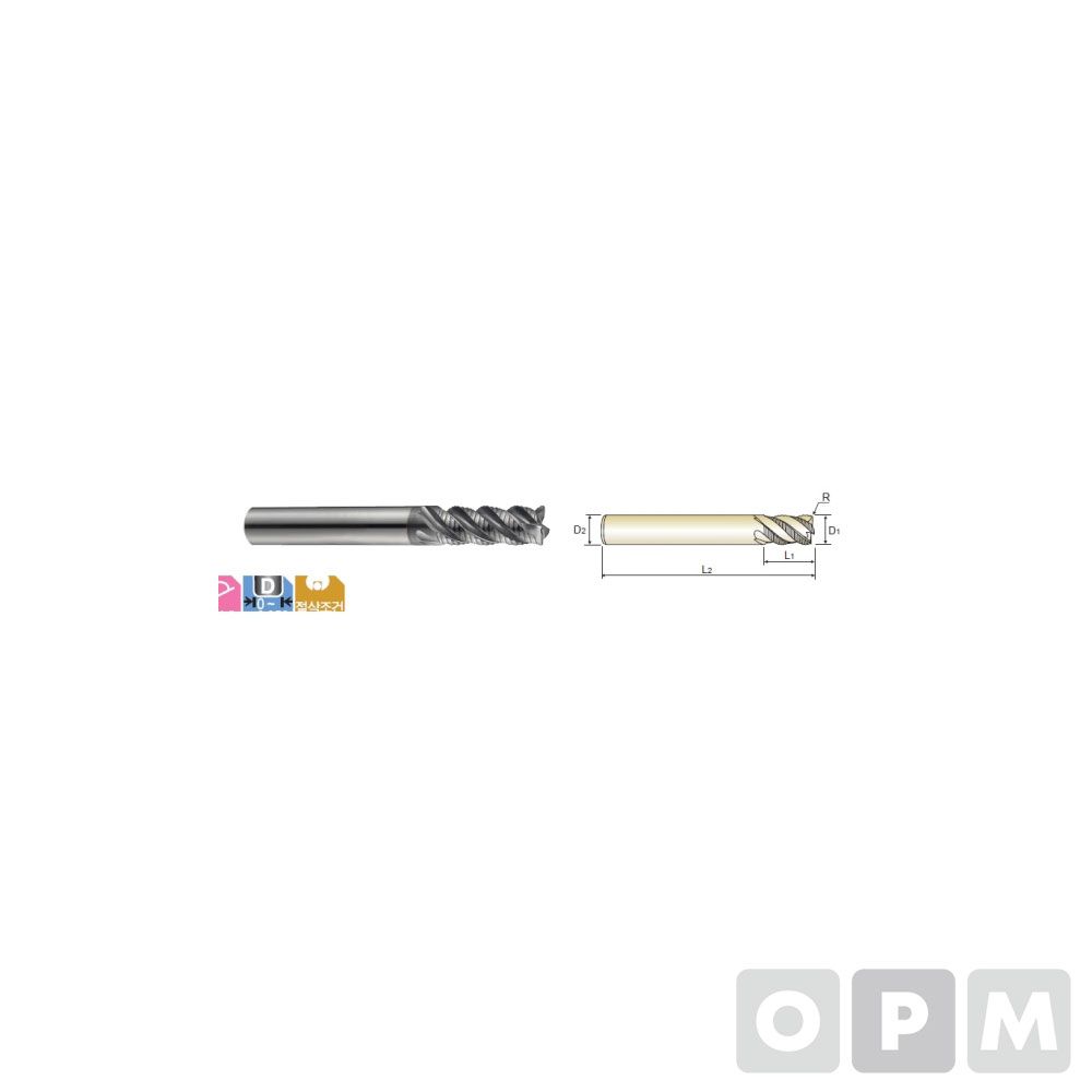 4S MILLS X-SPEED 라핑엔드밀 D6(R0.2)X6X15X60