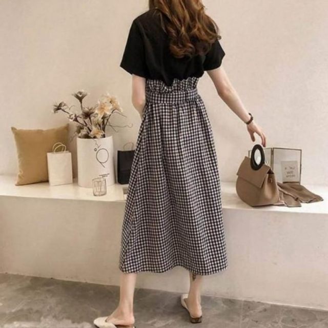여름 롱치마 린넨 기본 반팔세트 데이 투피스 하객룩