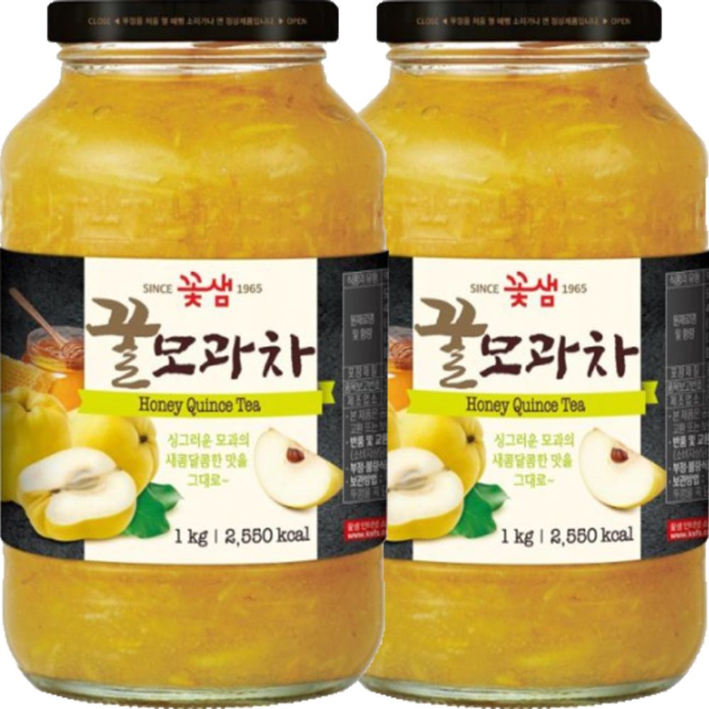 꽃샘 꿀모과차 2kg(1kg x 2병)