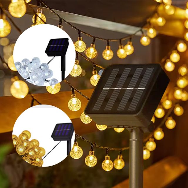 태양광 앵두 버블 조명 줄전구 24mm 야외 수목등 22M 크리스마스 트리 캠핑 전구