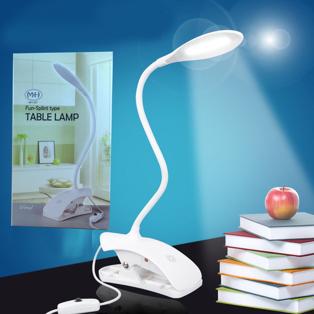 침대 책상 공부방 LED 무드 조명 자바라형 집게스탠드